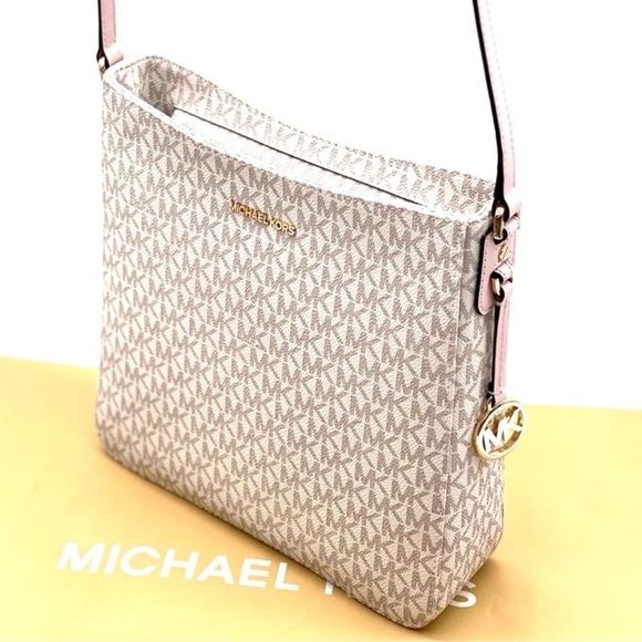 Michael Kors Large Messenger Crossbody Bag Powder Blush Multi - Picture 10 of 13